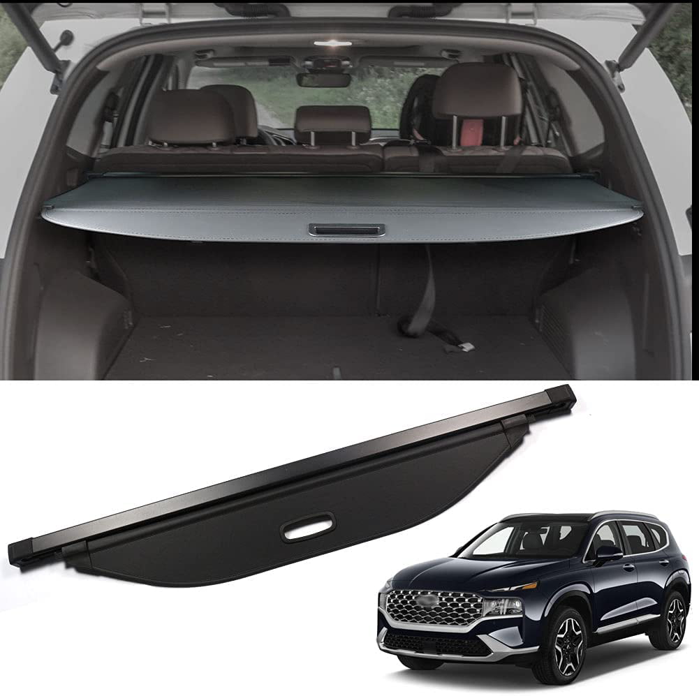 Fit Hyundai Santa FE 2019 2020 2021 2022 2023 (5 Seat) Retractable Cargo Cover for Santa FE Suv Accessory Black Rear Trunk Security Privacy Cover