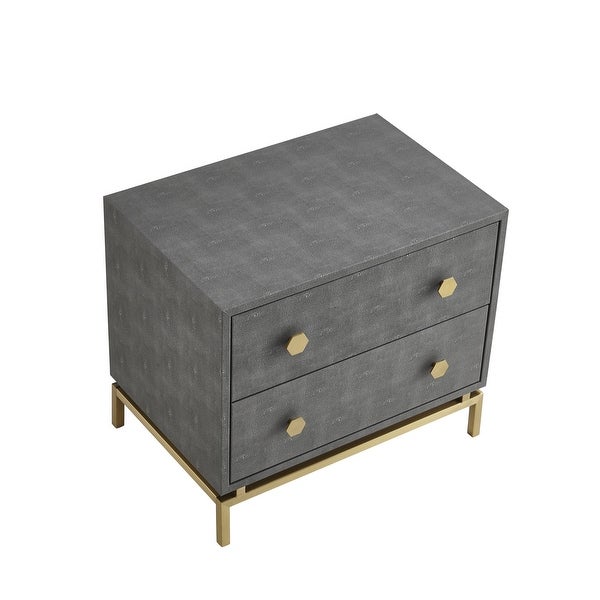 Jalynn 2 Drawers Side Table