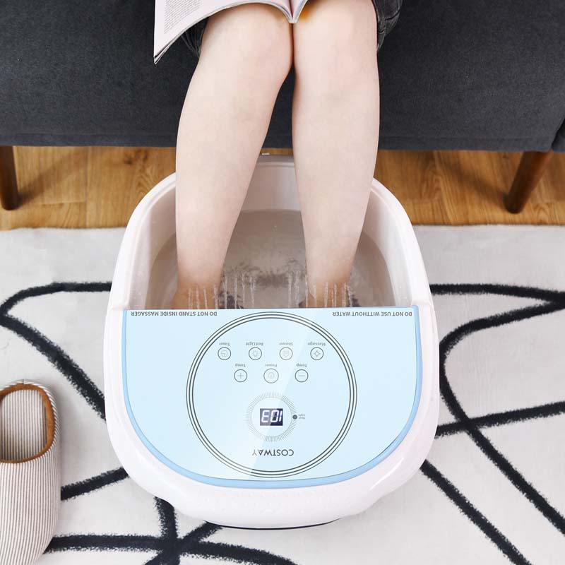 Foot Spa Bath Massager Pedicure Spa Tub with Heat, 2 Rollers, 4 Shiatsu Massagers, Temperature Control, Timer, 3-Angle Shower