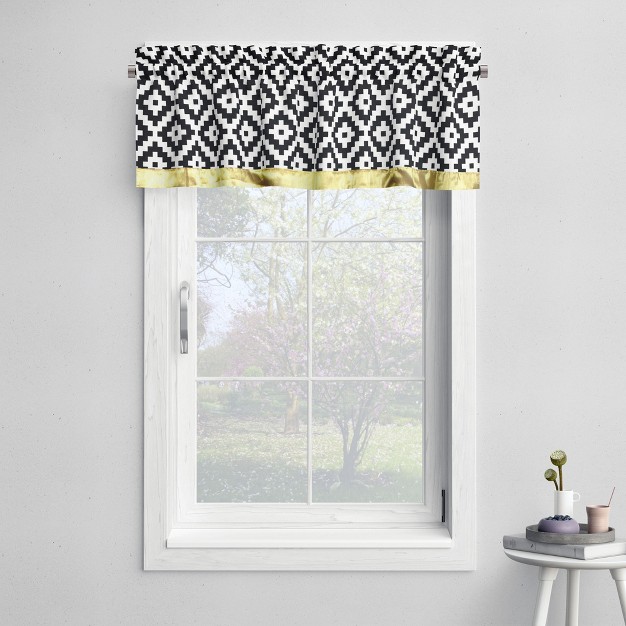 Bacati Love Black gold Window Valance