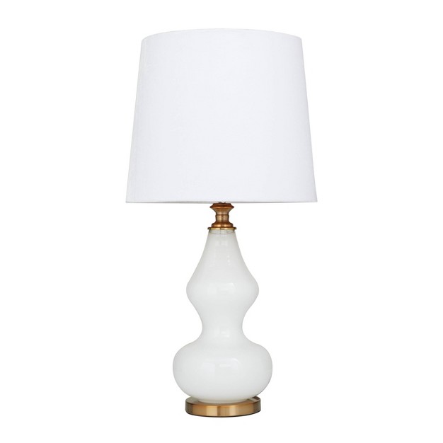 X 15 quot Modern Glass Table Lamp White Olivia amp May