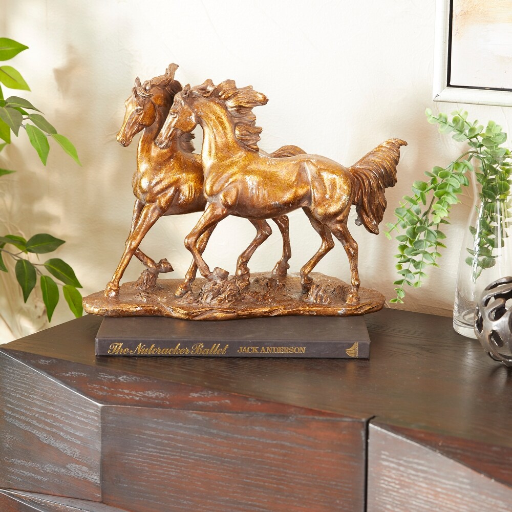 Bronze Polystone Horse Sculpture   14\