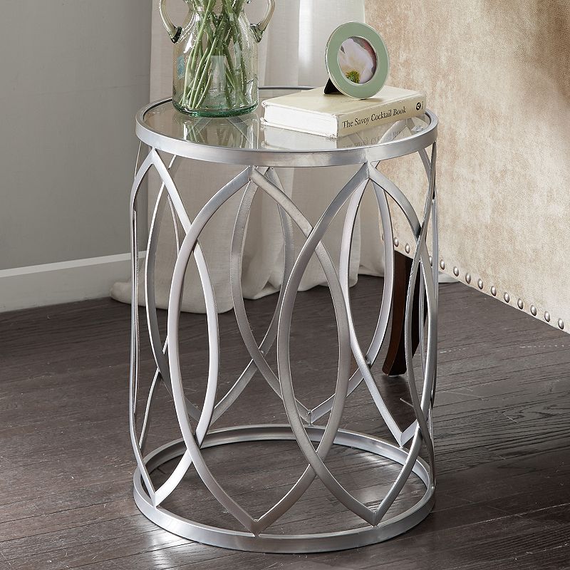 Madison Park Coen Eyelet Cutout End Table