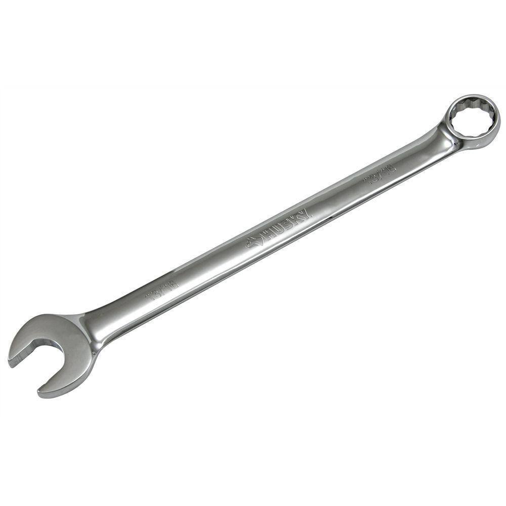 Husky 1316 in. 12-Point SAE Full Polish Combination Wrench HCW1316