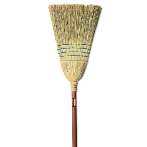 Rubbermaid Warehouse Corn-Fill Broom | 38-in Handle， Blue | 6383BL