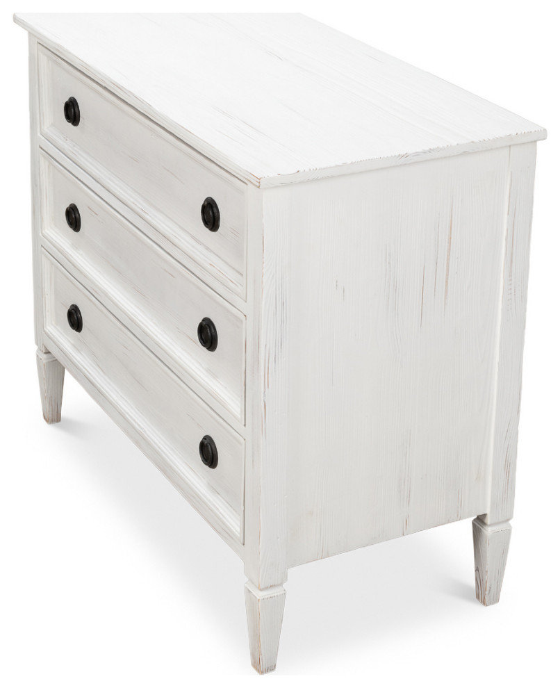 French Provincial White Painted Dresser   Farmhouse   Accent Chests And Cabinets   by English Georgian America  Houzz