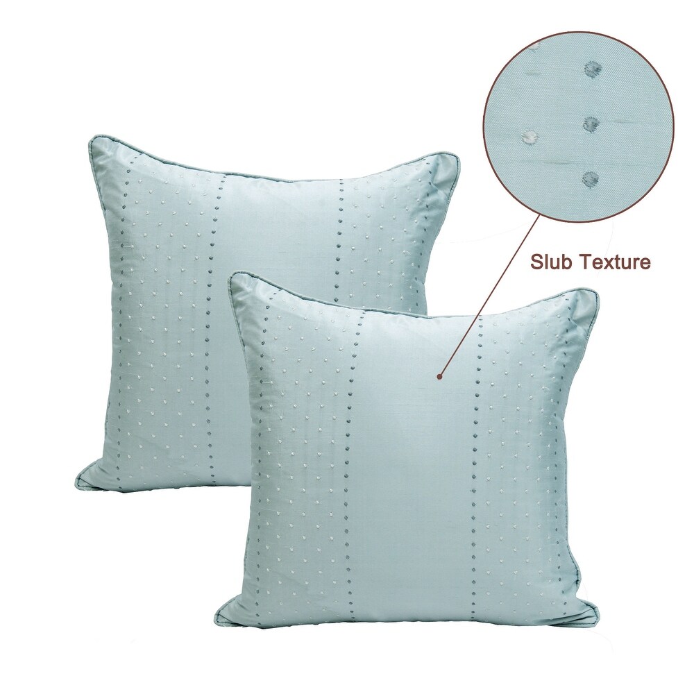 Marquesa Dots Slub Texture Pillow Shell 2 Piece Set  NO INSERT