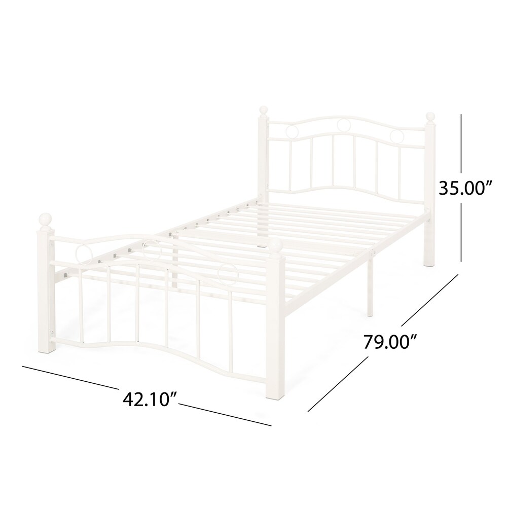 Bouvardia Contemporary Iron Bed Frame by Christopher Knight Home