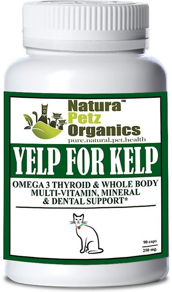 Natura Petz Organics Yelp For Kelp Cat Supplement， 90 count