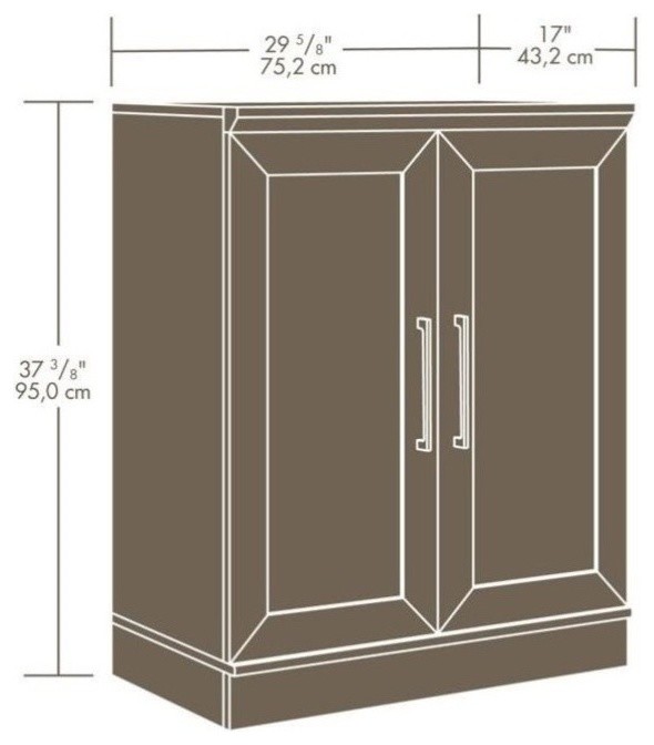 Pemberly Row Engineered Wood Base Storage Cabinet in Dakota Oak   Transitional   Accent Chests And Cabinets   by Homesquare  Houzz