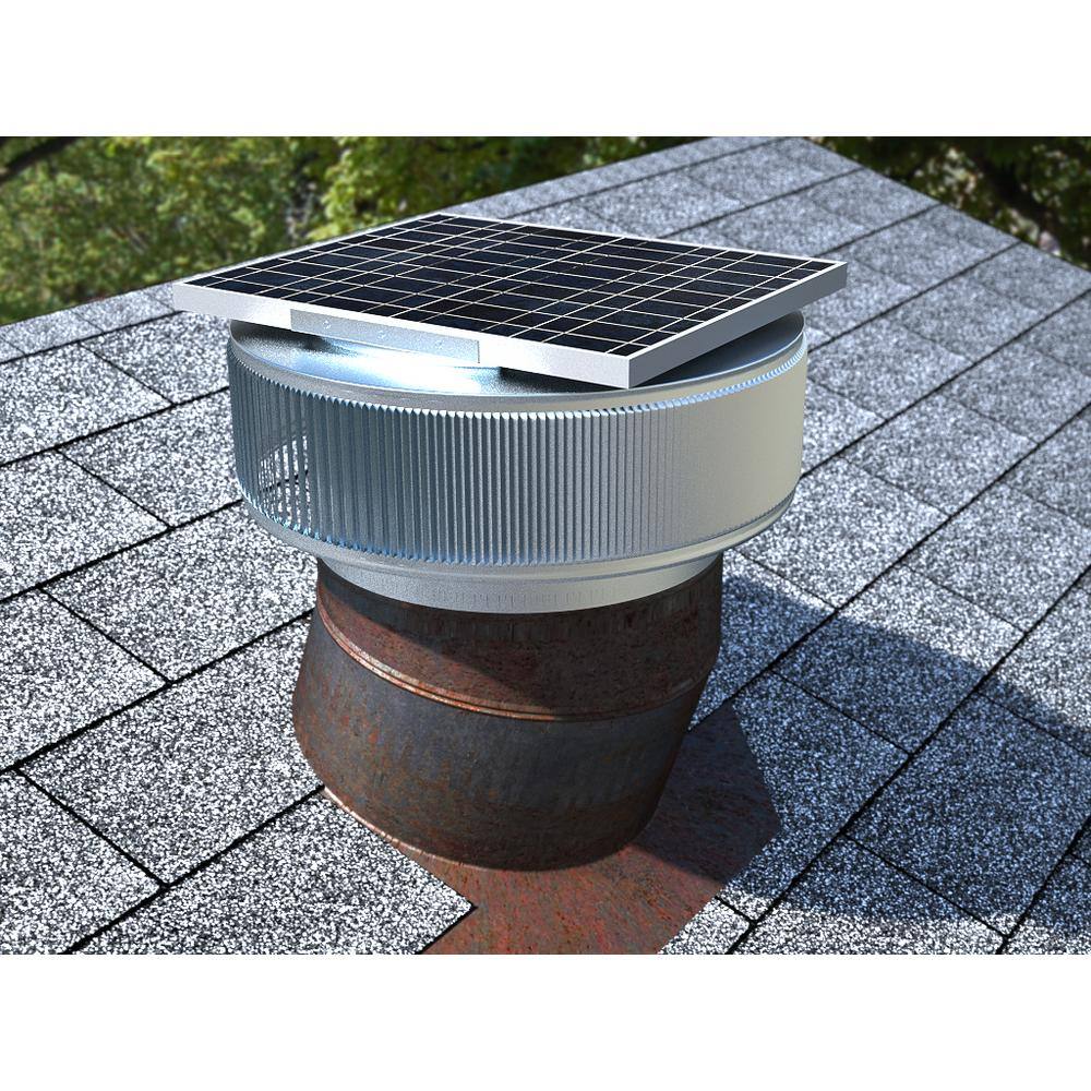 Active Ventilation 740 CFM Mill Finish 10-Watt Solar Powered 12 in. Dia Retrofit Attic Roof Fan ASF-12-RF