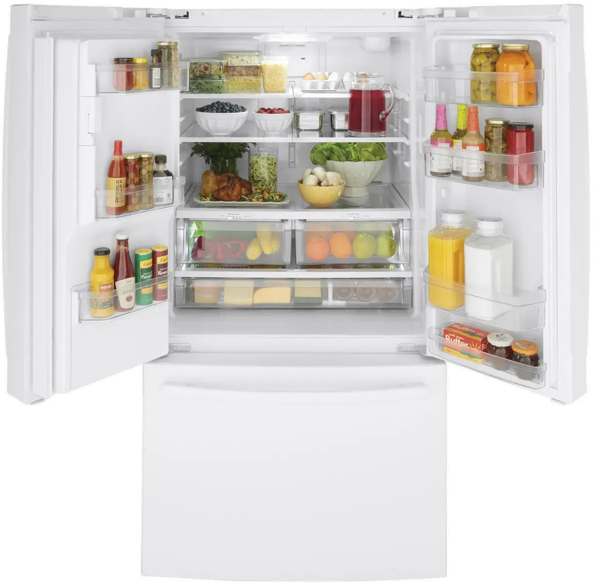 GE 25.6 cu ft French Door Refrigerator - White