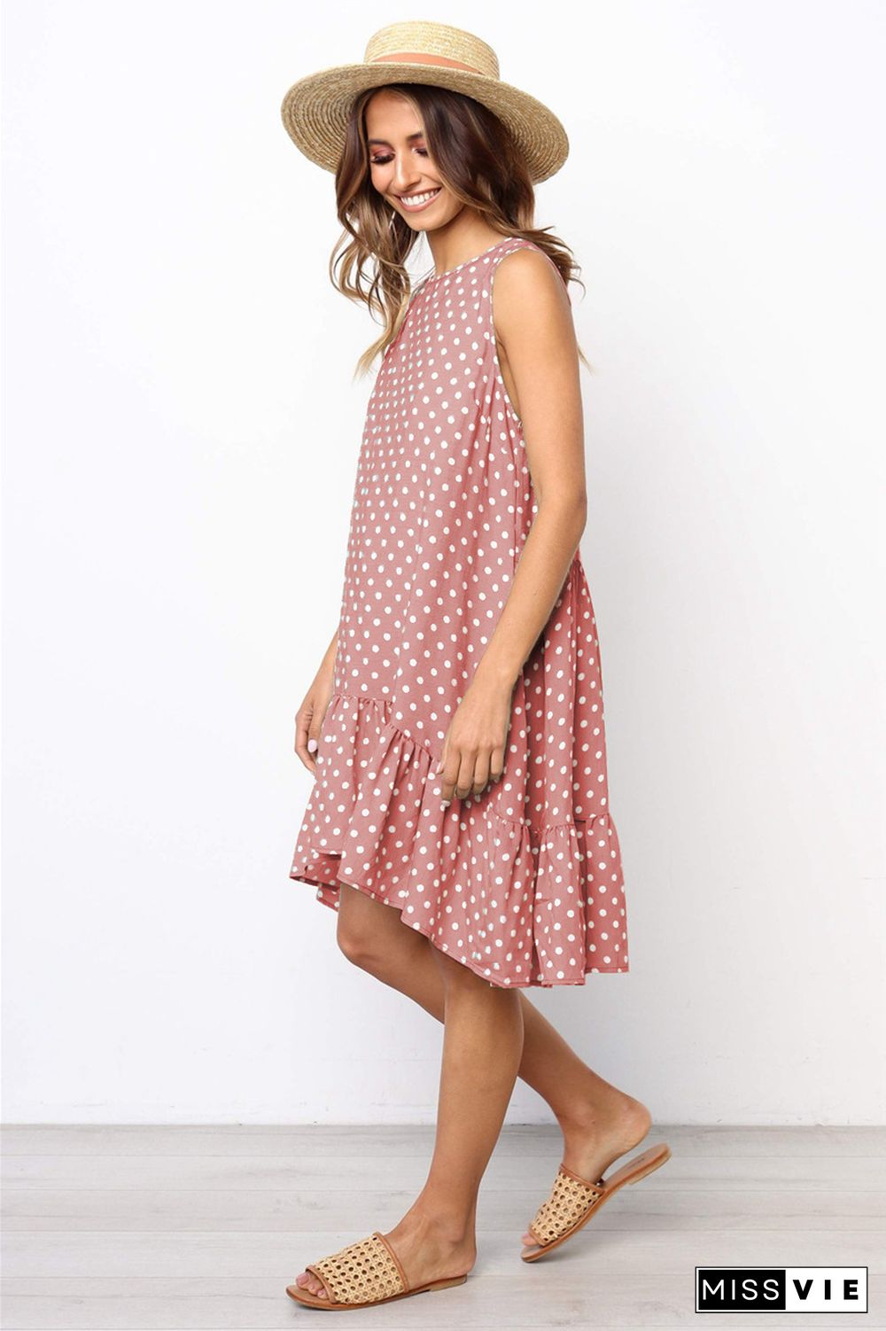 Printed Ruffled Women's Dress