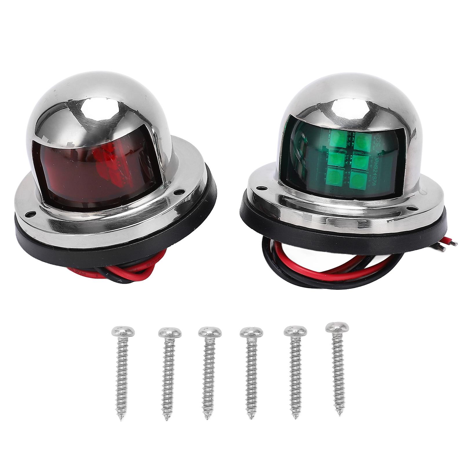 1 Pair/set 12v 24v Red Green Sailing Signal Light Marine Boat Led Bow Navigation Lamp Accessory