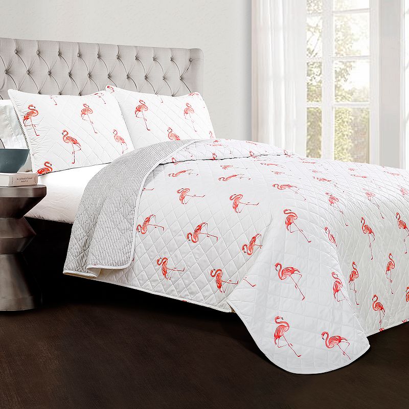 Lush Decor Kelly Flamingo Quilt Set