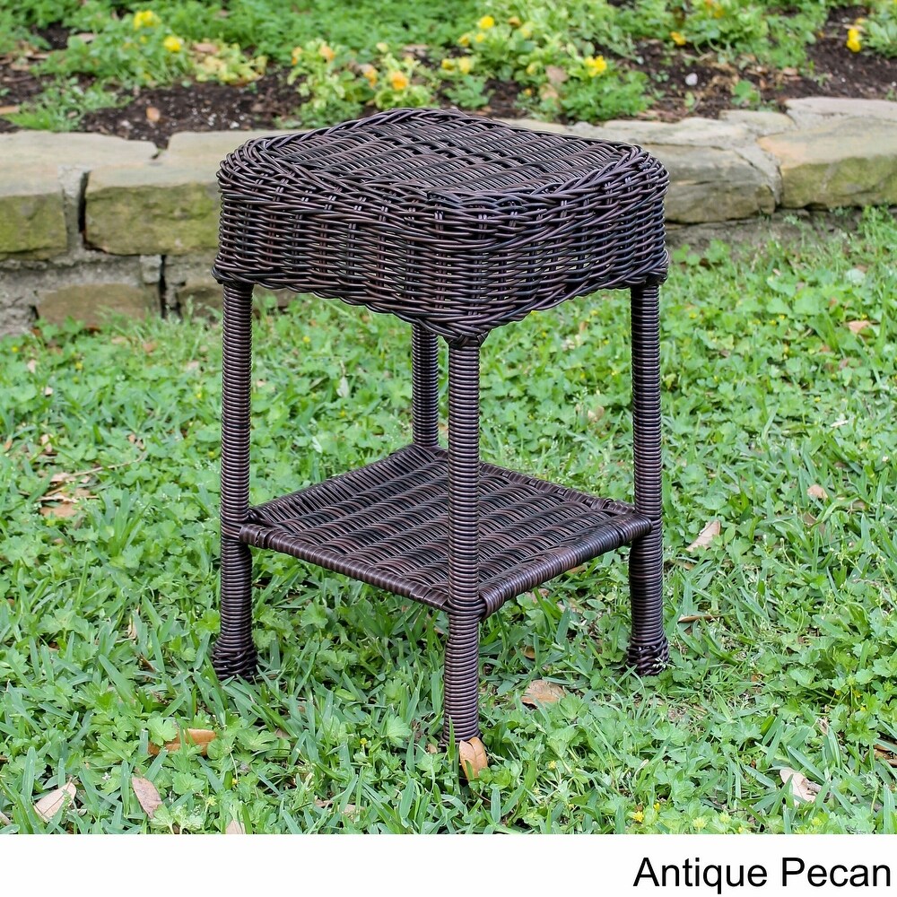 International Caravan Chelsea Resin Wicker Side Table