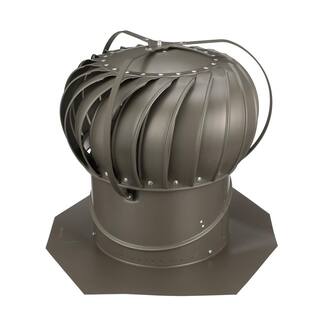 Air Vent 12 in. Weatherwood Aluminum Externally Braced Wind Roof Turbine TOB12SWW