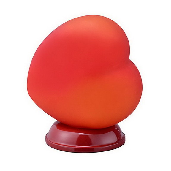 Benjara BM240309 Table Lamp with Heart Shaped Glas...