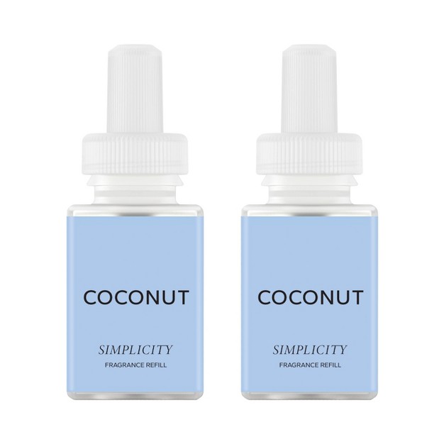 2pk Coconut Smart Vial Fragrance Refills Simplicity By Pura