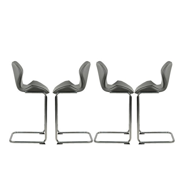 Bar Chair Modern Design with Metal Legs，Set of 4 ，Soft and Comfortable Easy to Assemble for Dining and Kitchen