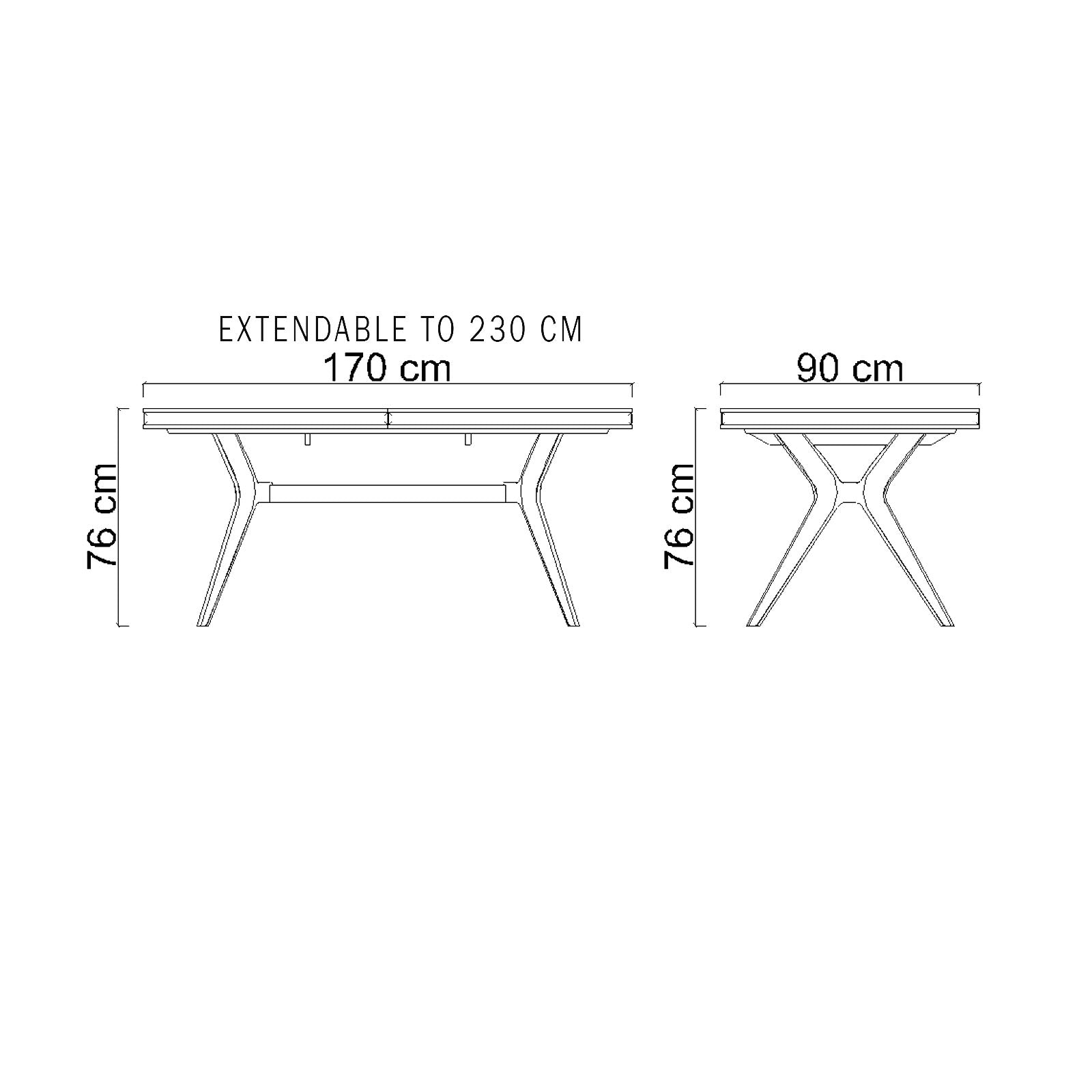 Lema Extendable Dining Table  Lema006-Tableonly