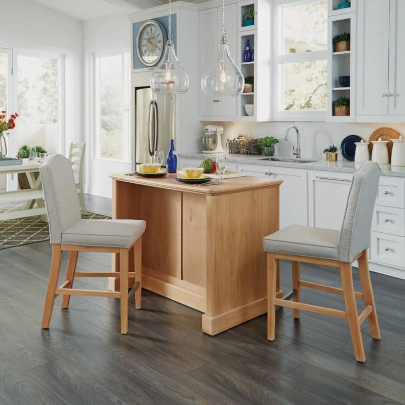 Homestyles Cambridge Kitchen Island And Two Counter Stools