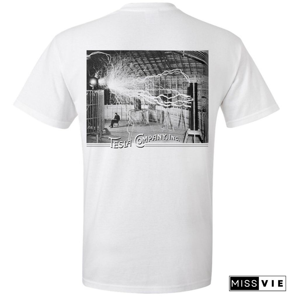 Tesla Coil Back Print T-Shirt/Tee