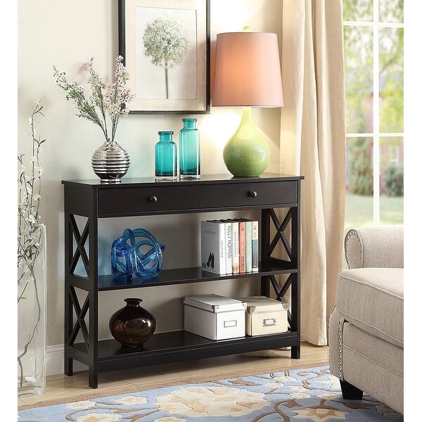 Convenience Concepts Oxford 1 Drawer Console Table - Black