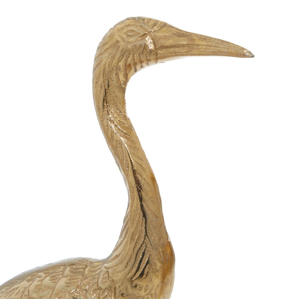 Gold Aluminum Flamingo Sculpture (Set of 2)   S/2 15\