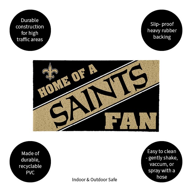 Evergreen New Orleans Saints Pvc Mat Color