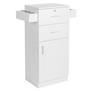 Winado Beauty White Salon Storage Cabinet for Hair Stylist 835112418104