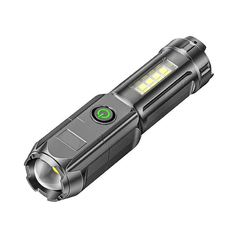 Outdoor Flashlight Portable Torch Telescopic Zoom Usb Charging Strong Flash Light Long-range