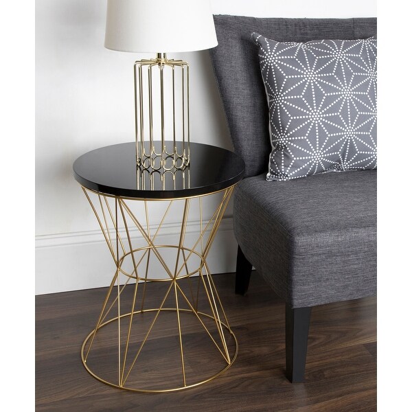 Kate and Laurel Mendel Round Metal End Table - 16x16x20