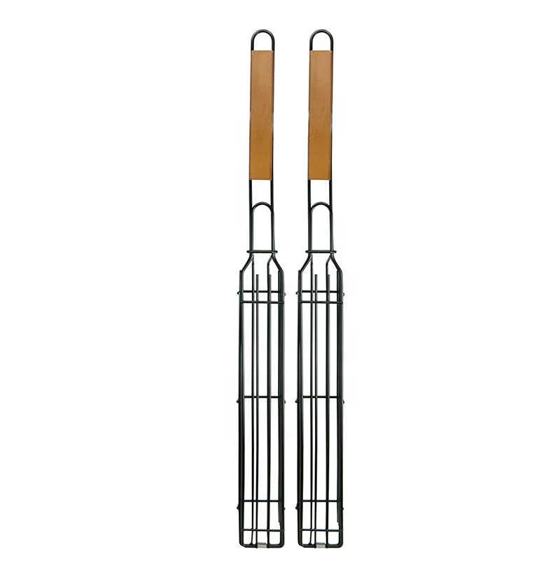 Stainless Steel Barbecue Cage Encrypted Meat And Vegetable Barbecue Net Outdoor Household Barbecue Tools