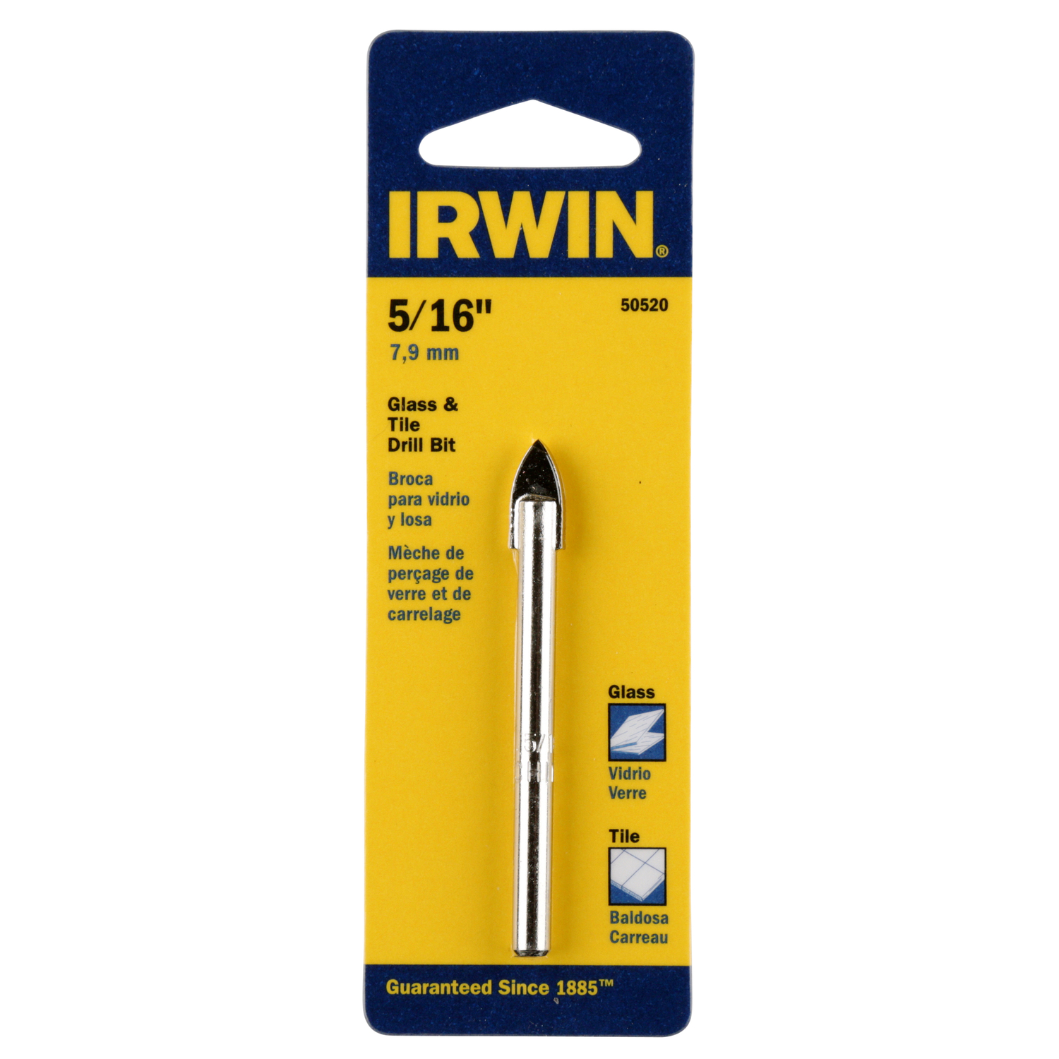 Irwin 5/16 in. X 4 in. L Carbide Tipped Glass And Tile Drill Bit 1 pc