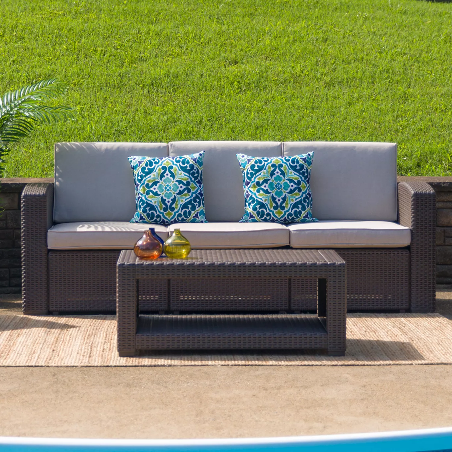 Flash Furniture 1-Shelf Patio Coffee Table