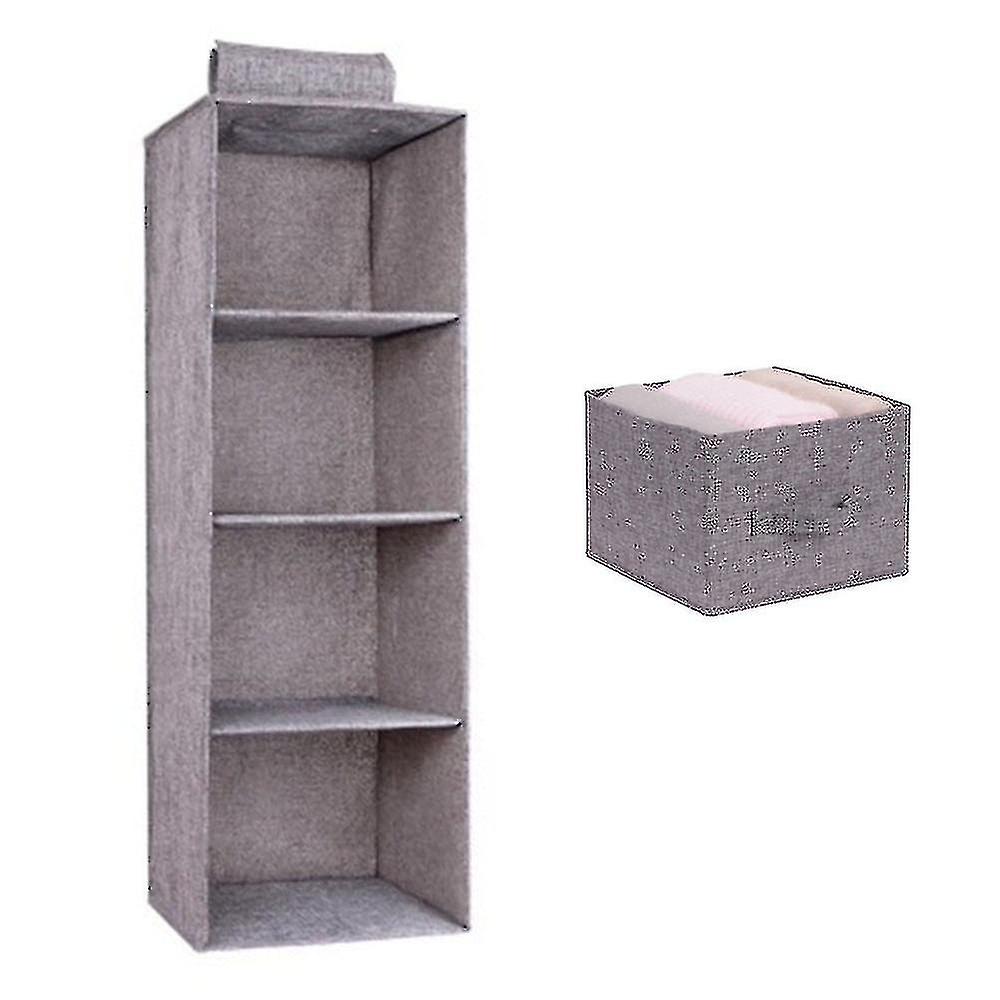 3 Shelves Hanging Closet Organizer With 1 Underwear/socks Drawer Divider Space Saver Foldable Cloth Storage Hanging Bag