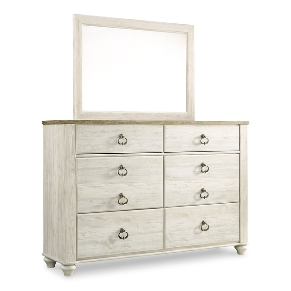 Signature Design By Ashley Willowton Woodgrain Dresser and Mirror - - 29298017