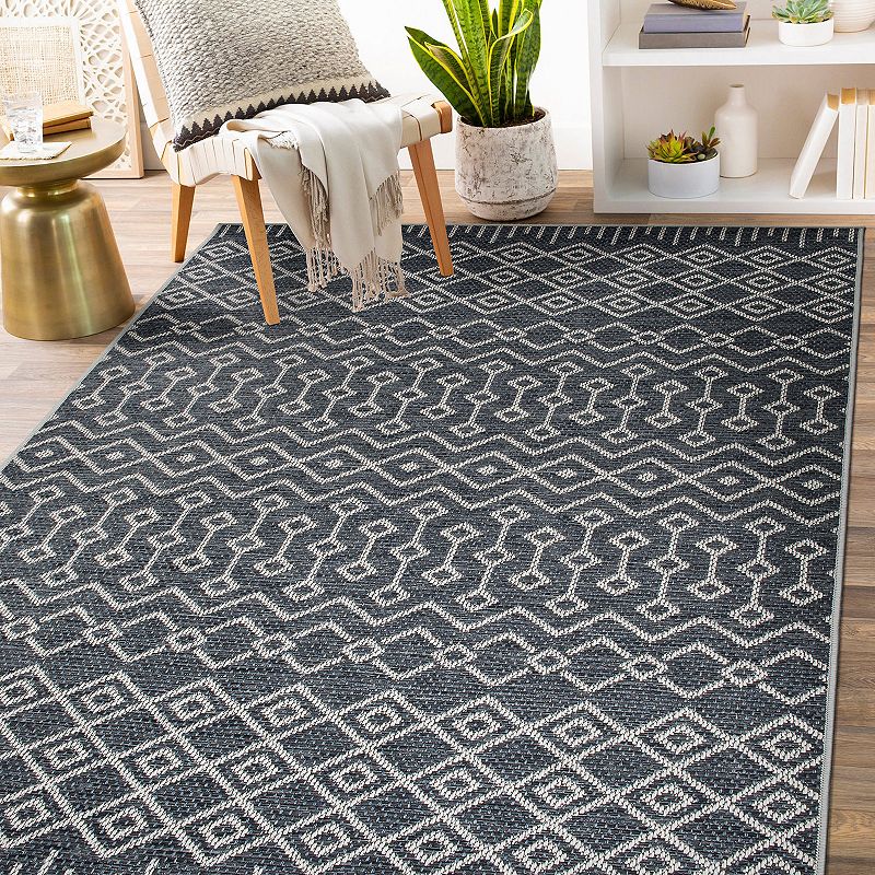 World Rug Gallery Trellis Bohemian Indoor Outdoor Area Rug