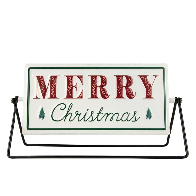 Merry Christmas holiday Market Reversible Tabletop Sign