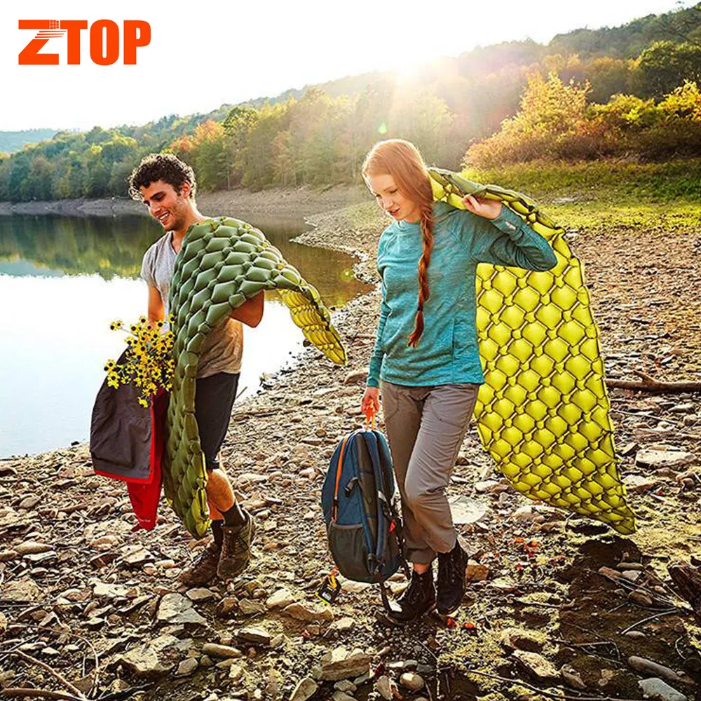 Hot Selling Moisture Proof Ultralight Portable Outdoor Hiking Camping Mat With Inflatable Pillow