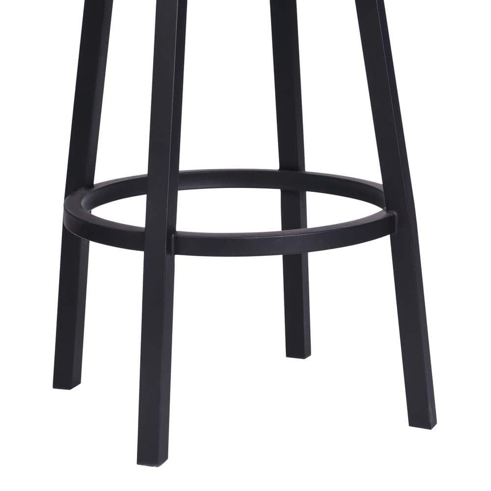 Armen Living Balboa 30 in. Black Swivel Bar Stool LCBBBABLVB30