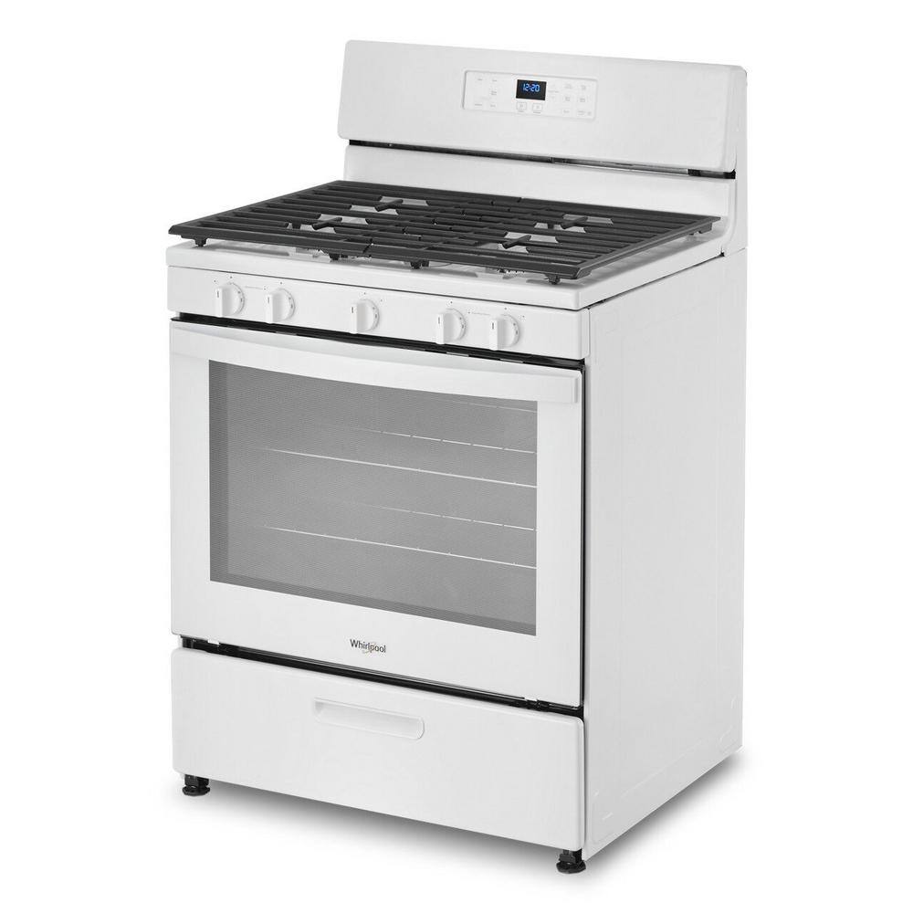 Whirlpool 30 in. 5-Burner Freestanding Gas Range in White WFG505M0MW