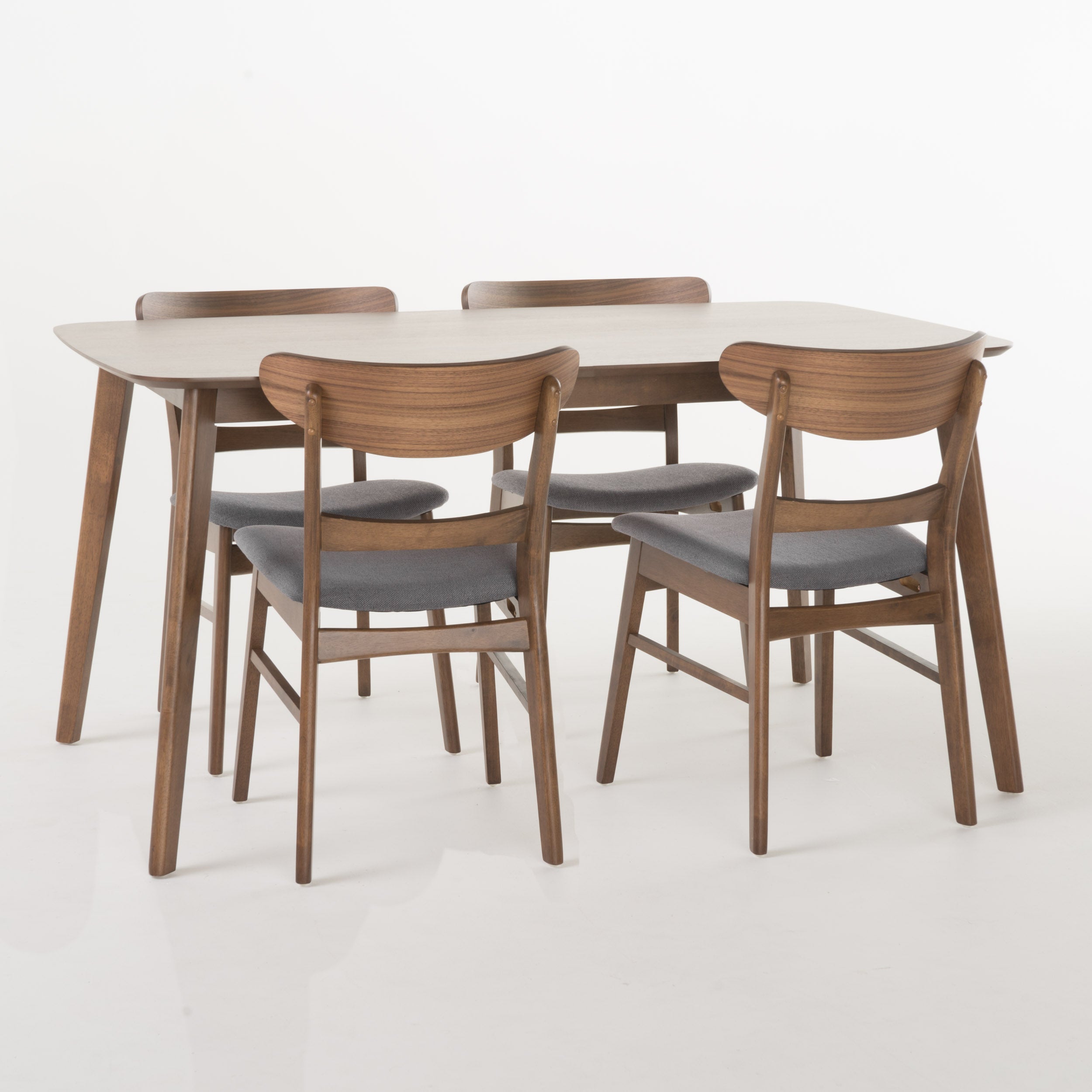 Helen Mid-Century Modern 5 Piece Dining Set