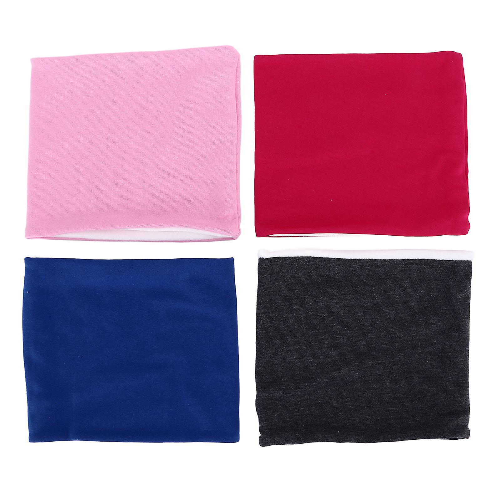 4 Pcs Kids Neck Warmer Fashion Cotton Keep Warm Candy Color Double Layer Neck Gaiter For Kids