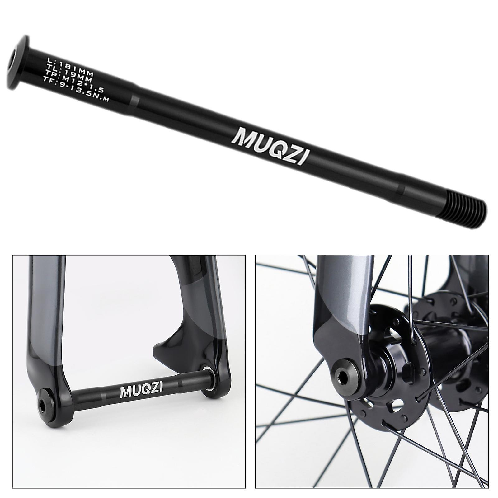 Bike Fork Axle Lightweight Repairing Biking Replacement Front Fork Thru Axle Black Color L 181mm