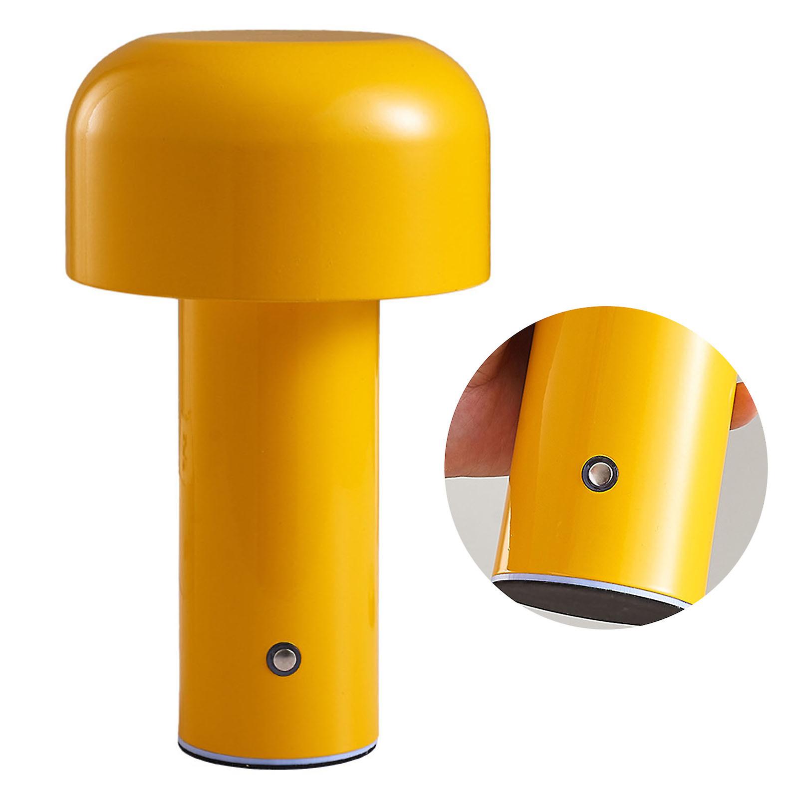 Mushroom Table Lamp Three Colors LED Light Beads Stepless Dimming Mushroom Lamp Night Light for Bedroom Bedside Yellow