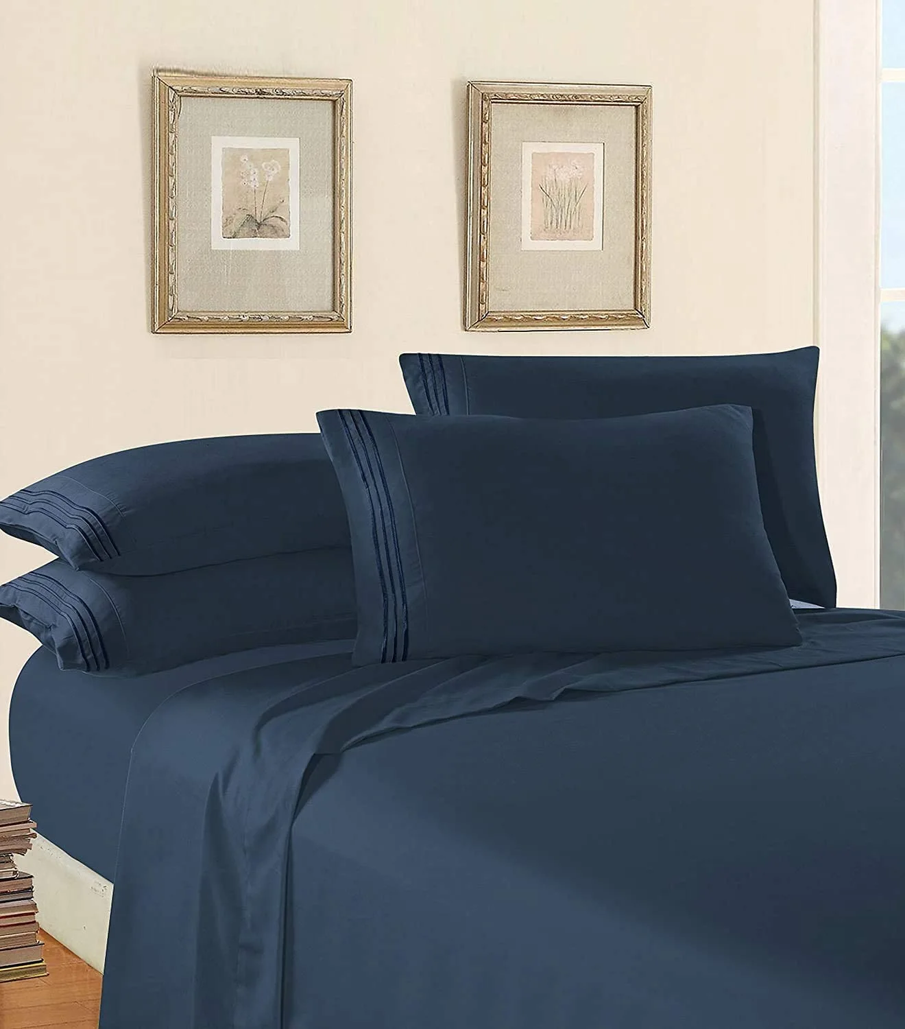 Luxury Soft 1500 Thread Count Egyptian 4 pcs Premium Quality Wrinkle Resistant Coziest Bedding Set Deep Pockets Queen