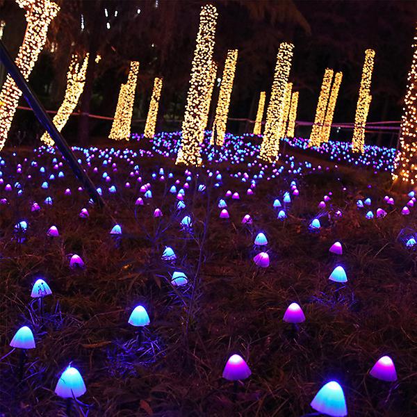 Led Mushroom Solar String Fairy Light Outdoor Garden Patio Landscape Decor Lamp 76674