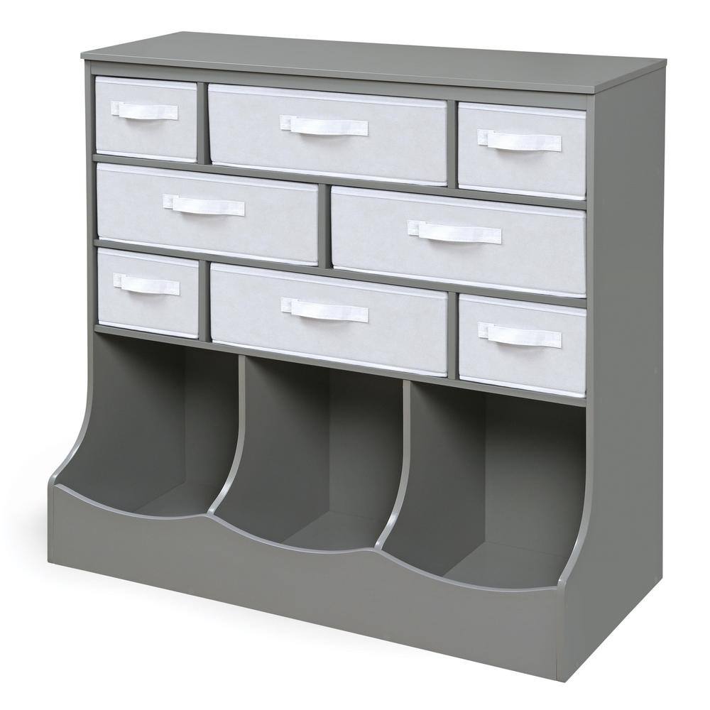 Badger Basket 37 in. H x 36.5 in. W x 15.75 in. D Gray MDF 11-Cube Organizer 98871